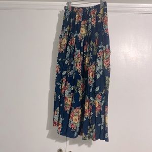 Floral midi skirt